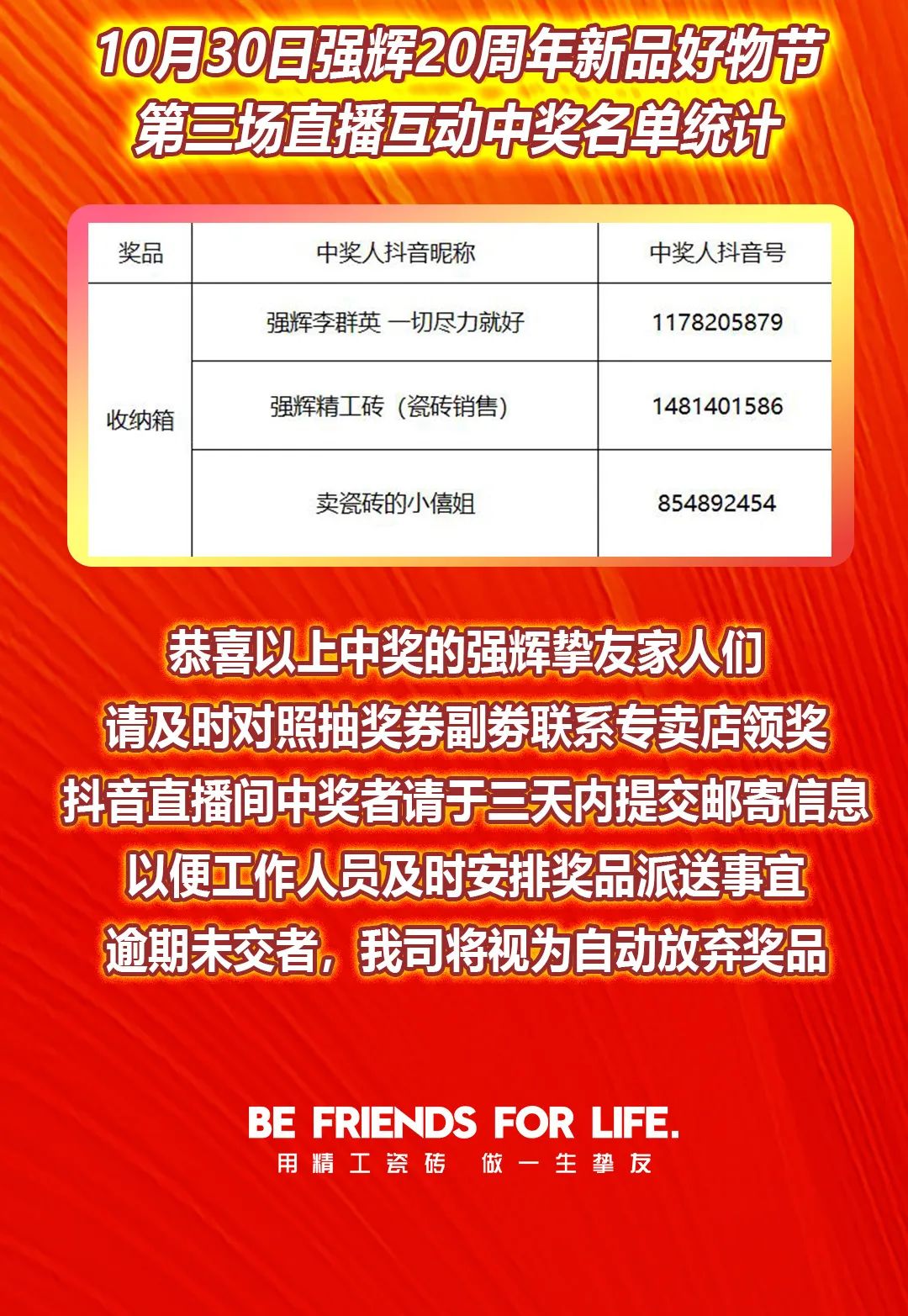 強(qiáng)輝20周年新品好物節(jié)收官直播獲獎(jiǎng)名單公布！(圖4)
